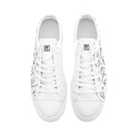 Men's White Doodle Canvas Sneakers
