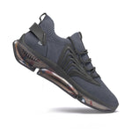 Futuristic High-Performance Sneakers – Gray & White with Transparent Sole