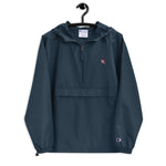Men’s Navy Blue Hooded Windbreaker