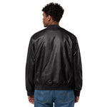 Men’s Black Faux Leather Bomber Jacket – Sleek, Stylish & Durable