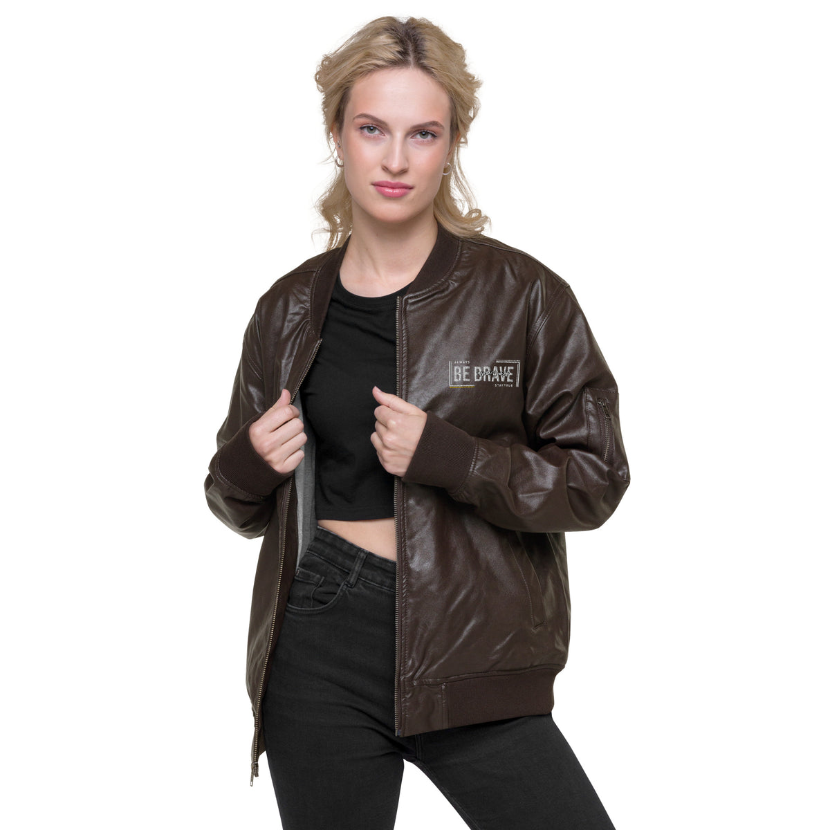 Leather Bomber Jacket