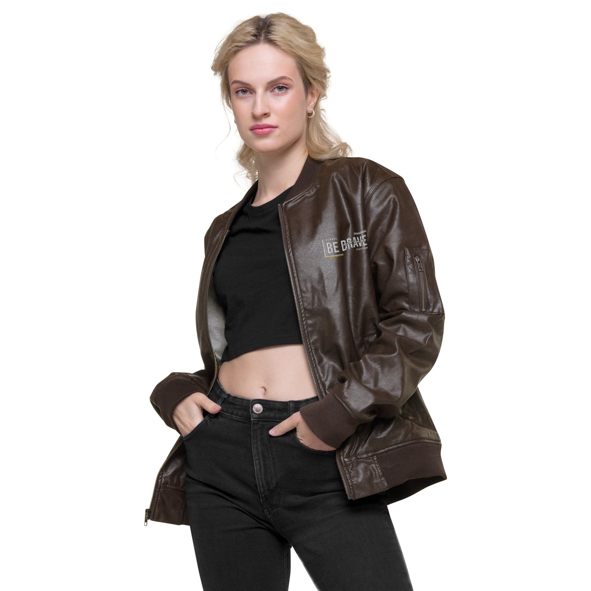 Leather Bomber Jacket