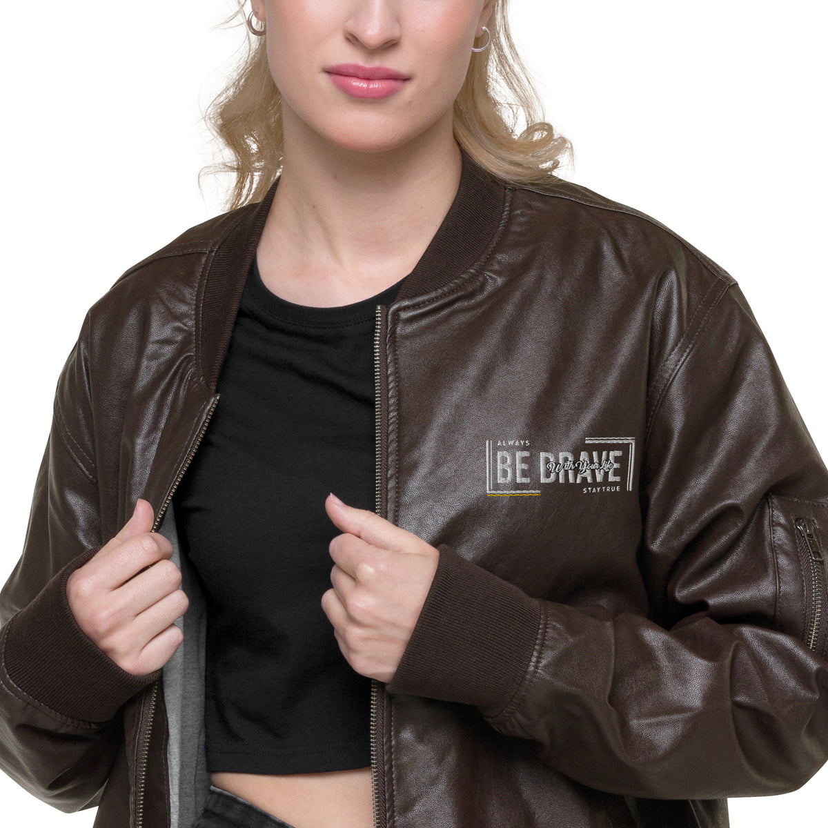 Leather Bomber Jacket