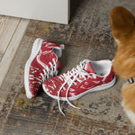 Men’s Red Abstract Running Sneakers