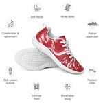 Men’s Red Abstract Running Sneakers