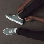Men's Olive Green Lace-Up Canvas Shoes