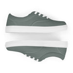 Men's Olive Green Lace-Up Canvas Shoes