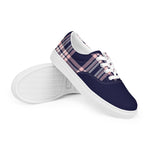 Men's Navy Plaid Canvas Sneakers