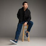 Men's Navy Blue Slip-On Shoes
