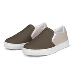 Men's Brown & Beige Slip-On Shoes