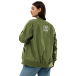 Women's Olive Green Bomber Jacket – ""Move Fast"" Streetwear Edition