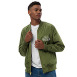 Men’s Olive Green Bomber Jacket – Sleek, Lightweight & Versatile