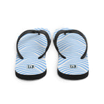 Women's Blue Wave Print Flip Flops