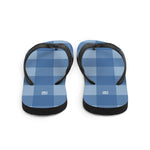 Men’s Blue Checkered Flip-Flops
