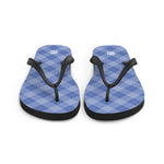 Men's Blue Plaid Flip-Flops