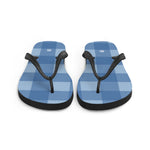 Men’s Blue Checkered Flip-Flops