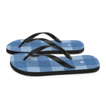 Men’s Blue Checkered Flip-Flops