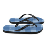 Men’s Blue Checkered Flip-Flops