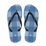 Men’s Blue Checkered Flip-Flops
