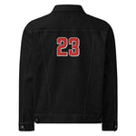 Women's Black Denim Jacket – "23" Varsity-Inspired Streetwear Outerwear