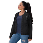 Women's Black Denim Jacket – "23" Varsity-Inspired Streetwear Outerwear