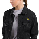 Women's Black Denim Jacket – "Nothing Will Work Unless You Do" Motivational Streetwear