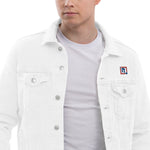 Men’s White Denim Jacket – “BAE: Black And Educated” Statement Piece