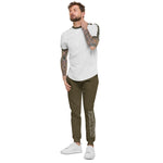 Men’s Olive Green Graphic Jogger Sweatpants