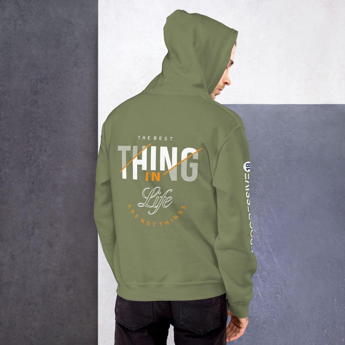 Men's Unisex Heavy Blend Regular Fit Hoodie (Military Green)