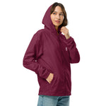 Women's Burgundy Windbreaker Jacket
