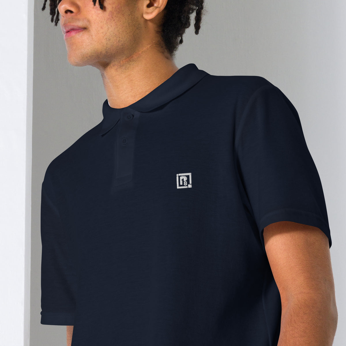 Men's Polo Collar Regular Fit Pure Cotton Navy Blue T-Shirt