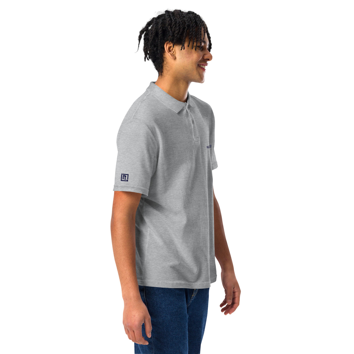 Men's Solid Slim Fit Polo Grey Pure Cotton T-Shirt