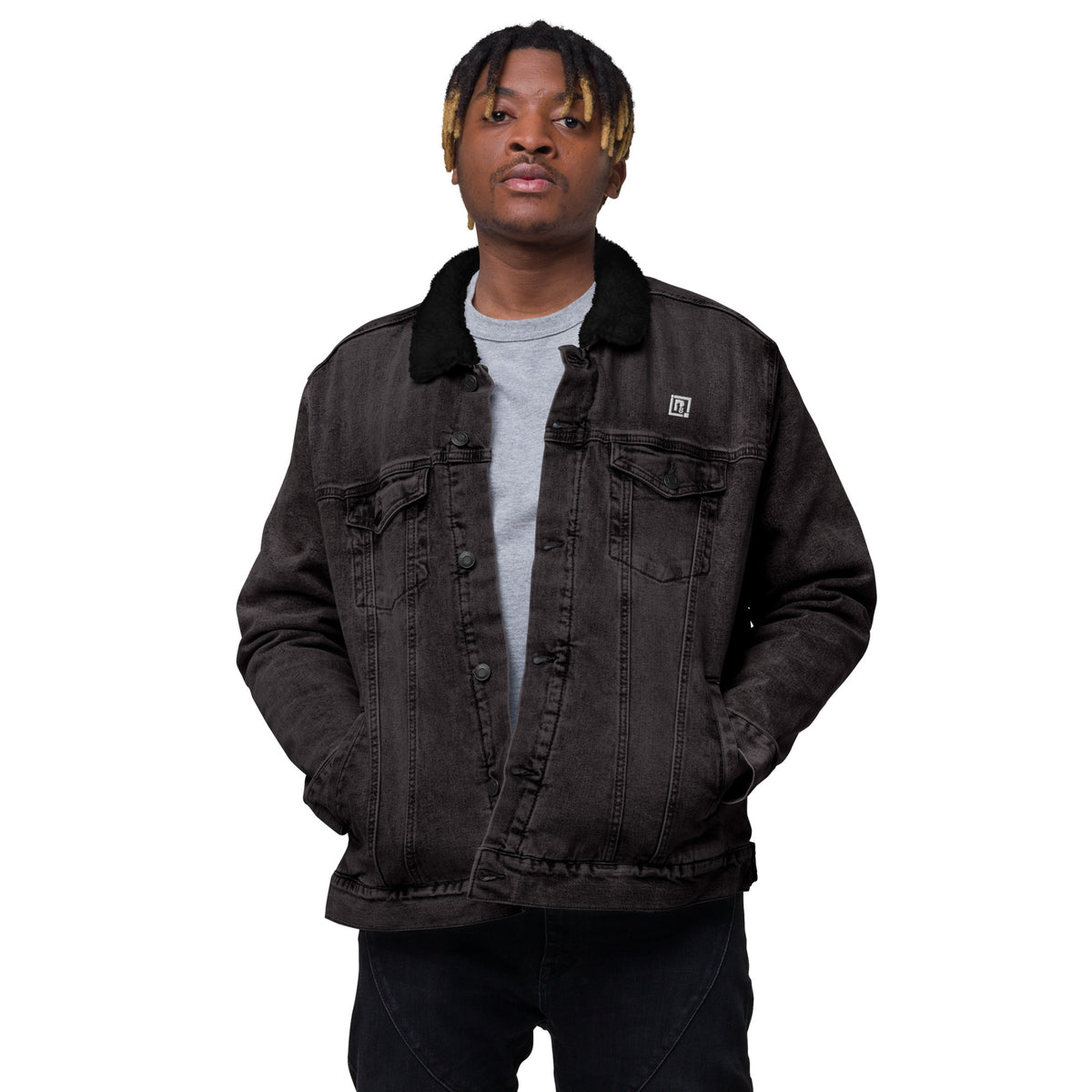 Unisex denim sherpa jacket