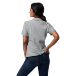 Women’s Heather Grey "Enjoy the Storm" Embroidered Polo T-Shirt